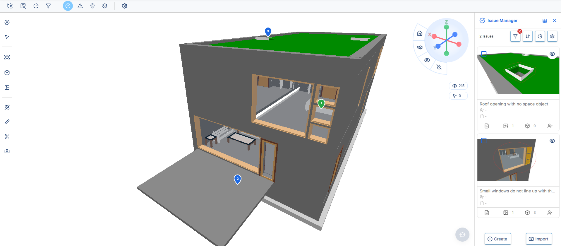 Screenshot of BIM viewer in Sintrec
