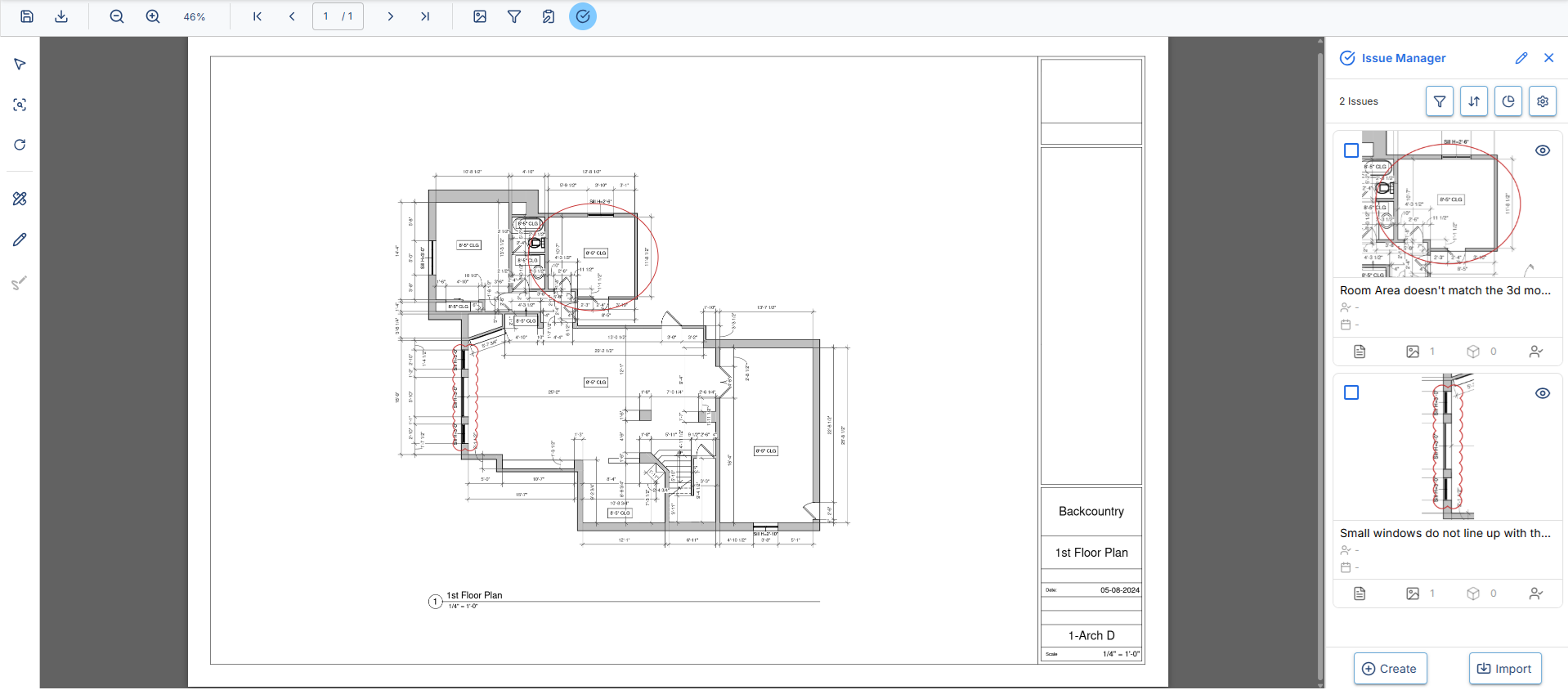 Screenshot of Drawing review in Sintrec